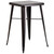 Commercial Grade 23.75" Square Black-Antique Gold Metal Indoor-Outdoor Bar Height Table Commercial Grade 23.75" Square Black-Antique Gold Metal Indoor-Outdoor Bar Height Table