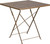 Commercial Grade 28" Square Gold Indoor-Outdoor Steel Folding Patio Table Commercial Grade 28" Square Gold Indoor-Outdoor Steel Folding Patio Table