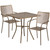 Commercial Grade 28" Square Gold Indoor-Outdoor Steel Patio Table Set with 2 Square Back Chairs Commercial Grade 28" Square Gold Indoor-Outdoor Steel Patio Table Set with 2 Square Back Chairs