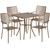 Commercial Grade 28" Square Gold Indoor-Outdoor Steel Patio Table Set with 4 Square Back Chairs Commercial Grade 28" Square Gold Indoor-Outdoor Steel Patio Table Set with 4 Square Back Chairs