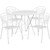 Commercial Grade 30" Round White Indoor-Outdoor Steel Folding Patio Table Set with 4 Round Back Chairs Commercial Grade 30" Round White Indoor-Outdoor Steel Folding Patio Table Set with 4 Round Back Chairs