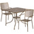 Commercial Grade 35.5" Square Gold Indoor-Outdoor Steel Patio Table Set with 2 Square Back Chairs Commercial Grade 35.5" Square Gold Indoor-Outdoor Steel Patio Table Set with 2 Square Back Chairs