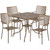 Commercial Grade 35.5" Square Gold Indoor-Outdoor Steel Patio Table Set with 4 Square Back Chairs Commercial Grade 35.5" Square Gold Indoor-Outdoor Steel Patio Table Set with 4 Square Back Chairs