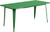 Commercial Grade 31.5" x 63" Rectangular Green Metal Indoor-Outdoor Table Commercial Grade 31.5" x 63" Rectangular Green Metal Indoor-Outdoor Table