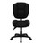 Mid-Back Black Fabric Multifunction Swivel Ergonomic Task Office Chair with Pillow Top Cushioning Mid-Back Black Fabric Multifunction Swivel Ergonomic Task Office Chair with Pillow Top Cushioning