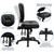 Mid-Back Black LeatherSoft Multifunction Swivel Ergonomic Task Office Chair with Pillow Top Cushioning Mid-Back Black LeatherSoft Multifunction Swivel Ergonomic Task Office Chair with Pillow Top Cushioning