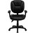 Mid-Back Black LeatherSoft Multifunction Swivel Ergonomic Task Office Chair with Pillow Top Cushioning and Arms Mid-Back Black LeatherSoft Multifunction Swivel Ergonomic Task Office Chair with Pillow Top Cushioning and Arms