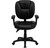 Mid-Back Black LeatherSoft Multifunction Swivel Ergonomic Task Office Chair with Pillow Top Cushioning and Arms Mid-Back Black LeatherSoft Multifunction Swivel Ergonomic Task Office Chair with Pillow Top Cushioning and Arms