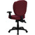 Mid-Back Burgundy Fabric Multifunction Swivel Ergonomic Task Office Chair with Pillow Top Cushioning and Arms Mid-Back Burgundy Fabric Multifunction Swivel Ergonomic Task Office Chair with Pillow Top Cushioning and Arms