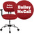 Personalized Mid-Back Red Mesh Swivel Task Office Chair with Chrome Base and Arms Personalized Mid-Back Red Mesh Swivel Task Office Chair with Chrome Base and Arms