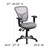 Mid-Back Gray Mesh Multifunction Executive Swivel Ergonomic Office Chair with Adjustable Arms Mid-Back Gray Mesh Multifunction Executive Swivel Ergonomic Office Chair with Adjustable Arms