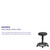 Black Ergonomic Stool with Foot Ring Black Ergonomic Stool with Foot Ring
