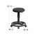 Black Ergonomic Stool with Foot Ring Black Ergonomic Stool with Foot Ring