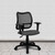Mid-Back Gray Mesh Swivel Task Office Chair with Adjustable Arms Mid-Back Gray Mesh Swivel Task Office Chair with Adjustable Arms