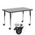 Mobile 24''W x 48''L Rectangular Grey Thermal Laminate Activity Table - Standard Height Adjustable Legs Mobile 24''W x 48''L Rectangular Grey Thermal Laminate Activity Table - Standard Height Adjustable Legs