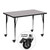 Mobile 30''W x 48''L Rectangular Grey Thermal Laminate Activity Table - Standard Height Adjustable Legs Mobile 30''W x 48''L Rectangular Grey Thermal Laminate Activity Table - Standard Height Adjustable Legs
