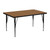 30''W x 48''L Rectangular Oak Thermal Laminate Activity Table - Height Adjustable Short Legs 30''W x 48''L Rectangular Oak Thermal Laminate Activity Table - Height Adjustable Short Legs