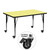 Mobile 30''W x 48''L Rectangular Yellow Thermal Laminate Activity Table - Height Adjustable Short Legs Mobile 30''W x 48''L Rectangular Yellow Thermal Laminate Activity Table - Height Adjustable Short Legs