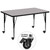 Mobile 36''W x 72''L Rectangular Grey Thermal Laminate Activity Table - Height Adjustable Short Legs Mobile 36''W x 72''L Rectangular Grey Thermal Laminate Activity Table - Height Adjustable Short Legs