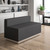 HERCULES Alon Series Black LeatherSoft Loveseat with Brushed Stainless Steel Base HERCULES Alon Series Black LeatherSoft Loveseat with Brushed Stainless Steel Base
