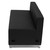HERCULES Alon Series Black LeatherSoft Loveseat with Brushed Stainless Steel Base HERCULES Alon Series Black LeatherSoft Loveseat with Brushed Stainless Steel Base