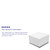HERCULES Alon Series Melrose White LeatherSoft Ottoman with Brushed Stainless Steel Base HERCULES Alon Series Melrose White LeatherSoft Ottoman with Brushed Stainless Steel Base