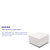 HERCULES Alon Series Melrose White LeatherSoft Ottoman with Brushed Stainless Steel Base HERCULES Alon Series Melrose White LeatherSoft Ottoman with Brushed Stainless Steel Base
