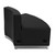 HERCULES Alon Series Black LeatherSoft Convex Chair with Brushed Stainless Steel Base HERCULES Alon Series Black LeatherSoft Convex Chair with Brushed Stainless Steel Base