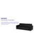 HERCULES Lacey Series Contemporary Black LeatherSoft Sofa with Stainless Steel Frame HERCULES Lacey Series Contemporary Black LeatherSoft Sofa with Stainless Steel Frame