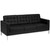 HERCULES Lacey Series Contemporary Black LeatherSoft Sofa with Stainless Steel Frame HERCULES Lacey Series Contemporary Black LeatherSoft Sofa with Stainless Steel Frame