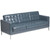 HERCULES Lacey Series Contemporary Gray LeatherSoft Sofa with Stainless Steel Frame HERCULES Lacey Series Contemporary Gray LeatherSoft Sofa with Stainless Steel Frame