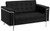 HERCULES Lesley Series Contemporary Black LeatherSoft Loveseat with Encasing Frame HERCULES Lesley Series Contemporary Black LeatherSoft Loveseat with Encasing Frame