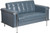 HERCULES Lesley Series Contemporary Gray LeatherSoft Loveseat with Encasing Frame HERCULES Lesley Series Contemporary Gray LeatherSoft Loveseat with Encasing Frame