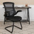 Black Mesh Sled Base Side Reception Chair with Flip-Up Arms Black Mesh Sled Base Side Reception Chair with Flip-Up Arms
