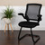 Black Mesh Sled Base Side Reception Chair with Flip-Up Arms Black Mesh Sled Base Side Reception Chair with Flip-Up Arms