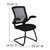 Black Mesh Sled Base Side Reception Chair with Flip-Up Arms Black Mesh Sled Base Side Reception Chair with Flip-Up Arms