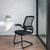 Black Mesh Sled Base Side Reception Chair with Flip-Up Arms Black Mesh Sled Base Side Reception Chair with Flip-Up Arms