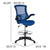 Mid-Back Blue Mesh Ergonomic Drafting Chair with Adjustable Foot Ring and Flip-Up Arms Mid-Back Blue Mesh Ergonomic Drafting Chair with Adjustable Foot Ring and Flip-Up Arms