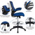Mid-Back Blue Mesh Ergonomic Drafting Chair with Adjustable Foot Ring and Flip-Up Arms Mid-Back Blue Mesh Ergonomic Drafting Chair with Adjustable Foot Ring and Flip-Up Arms