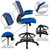Mid-Back Blue Mesh Ergonomic Drafting Chair with Adjustable Foot Ring and Flip-Up Arms Mid-Back Blue Mesh Ergonomic Drafting Chair with Adjustable Foot Ring and Flip-Up Arms