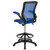 Mid-Back Blue Mesh Ergonomic Drafting Chair with Adjustable Foot Ring and Flip-Up Arms Mid-Back Blue Mesh Ergonomic Drafting Chair with Adjustable Foot Ring and Flip-Up Arms