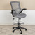 Mid-Back Dark Gray Mesh Ergonomic Drafting Chair with Adjustable Foot Ring and Flip-Up Arms Mid-Back Dark Gray Mesh Ergonomic Drafting Chair with Adjustable Foot Ring and Flip-Up Arms