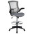 Mid-Back Dark Gray Mesh Ergonomic Drafting Chair with Adjustable Foot Ring and Flip-Up Arms Mid-Back Dark Gray Mesh Ergonomic Drafting Chair with Adjustable Foot Ring and Flip-Up Arms