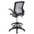Mid-Back Dark Gray Mesh Ergonomic Drafting Chair with Adjustable Foot Ring and Flip-Up Arms Mid-Back Dark Gray Mesh Ergonomic Drafting Chair with Adjustable Foot Ring and Flip-Up Arms