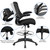 Mid-Back Black Mesh Ergonomic Drafting Chair with Adjustable Foot Ring and Flip-Up Arms Mid-Back Black Mesh Ergonomic Drafting Chair with Adjustable Foot Ring and Flip-Up Arms