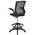 Mid-Back Black Mesh Ergonomic Drafting Chair with Adjustable Foot Ring and Flip-Up Arms Mid-Back Black Mesh Ergonomic Drafting Chair with Adjustable Foot Ring and Flip-Up Arms