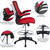 Mid-Back Red Mesh Ergonomic Drafting Chair with Adjustable Foot Ring and Flip-Up Arms Mid-Back Red Mesh Ergonomic Drafting Chair with Adjustable Foot Ring and Flip-Up Arms