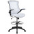 Mid-Back White Mesh Ergonomic Drafting Chair with Adjustable Foot Ring and Flip-Up Arms Mid-Back White Mesh Ergonomic Drafting Chair with Adjustable Foot Ring and Flip-Up Arms