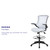 Mid-Back White Mesh Ergonomic Drafting Chair with Adjustable Foot Ring and Flip-Up Arms Mid-Back White Mesh Ergonomic Drafting Chair with Adjustable Foot Ring and Flip-Up Arms