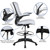 Mid-Back White Mesh Ergonomic Drafting Chair with Adjustable Foot Ring and Flip-Up Arms Mid-Back White Mesh Ergonomic Drafting Chair with Adjustable Foot Ring and Flip-Up Arms